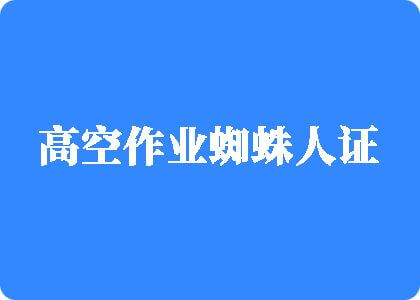 大鸡鸡操美女网站高空作业蜘蛛人证